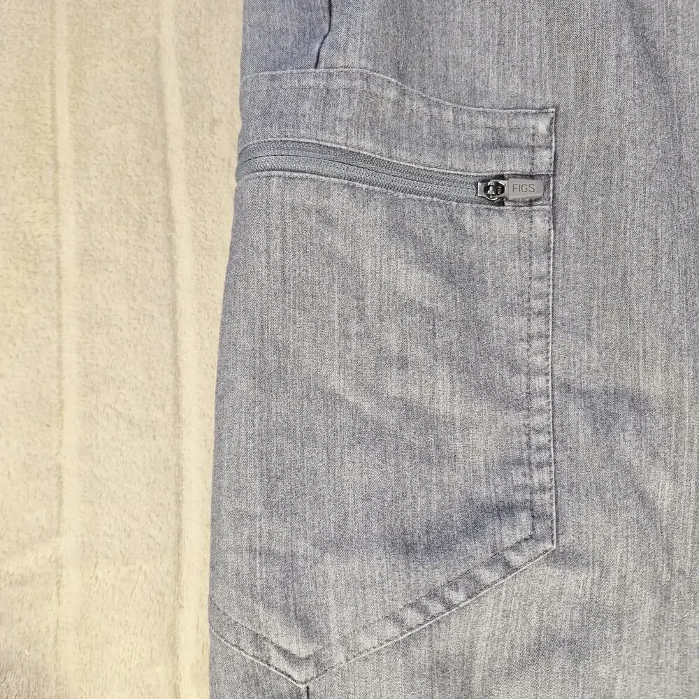 Figs Technical Collection Mens Pants XL Gray Stretch Scrub Performance Defects